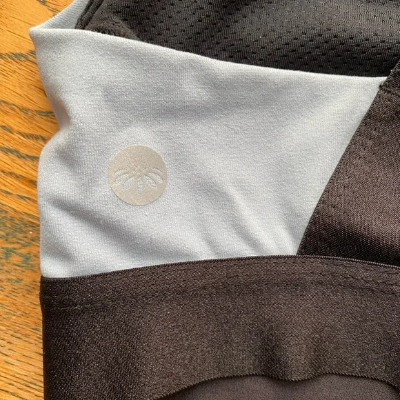 Senita Athletics Sports Flex Bra Steel Blue S Light Blue Gray with Black Cross - Picture 6 of 8